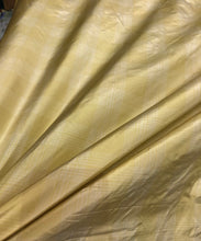 Silk taffeta plaid 54&quot; wide    Beautiful canary gold with ivory striped checks silk taffeta fabric sold by the yard