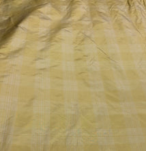 Silk taffeta plaid 54&quot; wide    Beautiful canary gold with ivory striped checks silk taffeta fabric sold by the yard