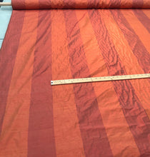 Silk shantung stripe 54&quot; wide    Beautiful burnt orange color stripe silk shantung fabric sold by the yard