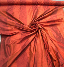 Silk shantung stripe 54&quot; wide    Beautiful burnt orange color stripe silk shantung fabric sold by the yard