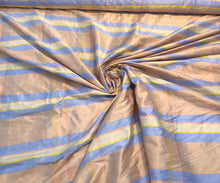 Silk shantung plaid 54&quot; wide     Beautiful peach blue colors silk shantung fabric sold by the yard