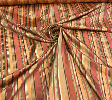 Silk taffeta 54&quot; wide    Beautiful silk taffeta satin stripes fabric sold by the yard