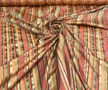 Silk taffeta 54&quot; wide    Beautiful silk taffeta satin stripes fabric sold by the yard