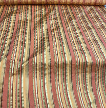 Silk taffeta 54&quot; wide    Beautiful silk taffeta satin stripes fabric sold by the yard
