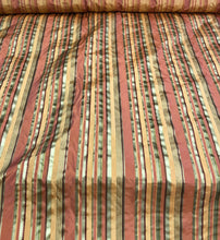 Silk taffeta 54&quot; wide    Beautiful silk taffeta satin stripes fabric sold by the yard