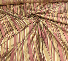 Silk taffeta 54&quot; wide    Baeutiful rose pink silk taffeta satin stripe fabric sold by the yard
