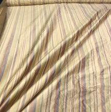 Silk dupion stripe 54&quot; wide    Beautiful gold multi color dupion stripe fabric sold by the yard