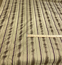 Silk taffeta 54&quot;    Beautiful gold purple satin stripes silk taffeta fabric sold by the yard