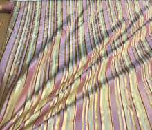 Silk taffeta 54&quot; wide    Beautiful lilac gold silk taffeta satin stripes fabric sold by the yard