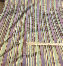 Silk taffeta 54&quot; wide    Beautiful lilac gold silk taffeta satin stripes fabric sold by the yard