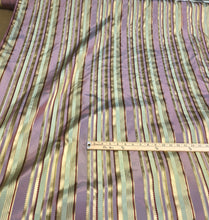 Silk taffeta 54&quot; wide    Beautiful lilac gold silk taffeta satin stripes fabric sold by the yard