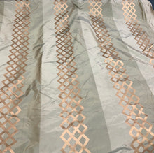 Silk taffeta 54&quot; wide    Beautiful sage green with gold jaquard silk taffeta fabric sold by the yard