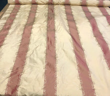 Silk taffeta 54&quot; wide   Beautiful tomato gold silk taffeta jaquard stripe fabric sold by the yard