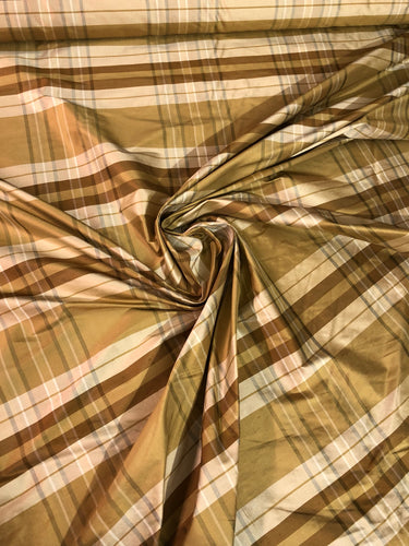 100% Silk shantung plads 54"   Gold color         Sold by the yard