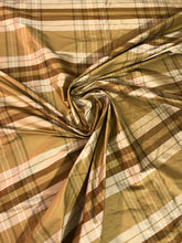 100% Silk shantung plads 54&quot;   Gold color         Sold by the yard