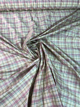 Silk shantung plads   54&quot; wide                        Sold by the yard       Beautiful beige pink combination