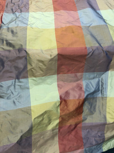 Silk taffeta plads 54" wide        Sold by the yard