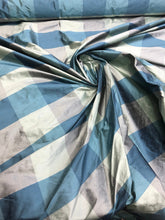 Silk shantung plads 54&quot; wide    Sold by the yard  color: blue grey tones