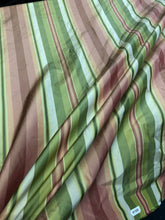 Silk taffeta stripes 54&quot; wide       sold by the yard     Color: pink & green