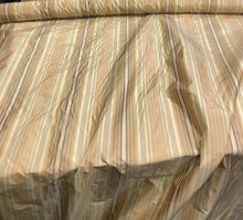 Silk taffeta stripes 54&quot; wide      sold by the yard     Beautiful shades of gold