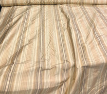 Silk taffeta stripes 54&quot; wide      sold by the yard     Beautiful shades of gold