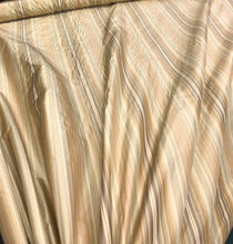 Silk taffeta stripes 54&quot; wide      sold by the yard     Beautiful shades of gold