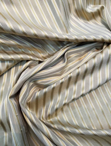 Silk taffeta satin stripe 54" wide                      Sold by the yard     Beautiful shades of gold