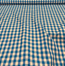 Taffeta gingham check 54&quot; wide                        Sold by the yard            Turquoise & white
