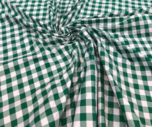 Taffeta gingham check 54&quot; wide                       Sold by the yard                 Green & white