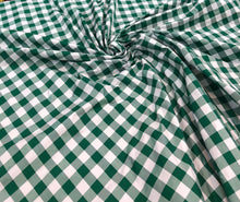 Taffeta gingham check 54&quot; wide                       Sold by the yard                 Green & white