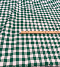 Taffeta gingham check 54&quot; wide                       Sold by the yard                 Green & white