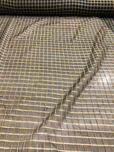 Silk organza jauquard plads 54&quot; wide                Sold by the yard       Beautiful black & gold