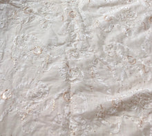 Poly cotton ribbon embroidery 54&quot; wide   Beautiful champagne color    Sold by the yard