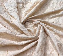 Poly cotton ribbon embroidery 54&quot; wide   Beautiful champagne color    Sold by the yard