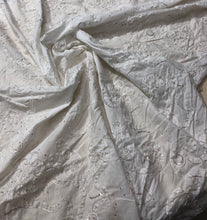 Poly cotton ribbon embroidery 54&quot; wide       Beautiful white on white embroidery          Sold by the yard