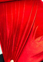 Stretch velvet 60&quot; wide     Beautiful red color     Fabric sold by the yard