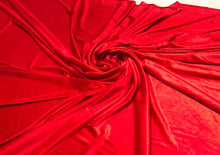 Stretch velvet 60&quot; wide     Beautiful red color     Fabric sold by the yard