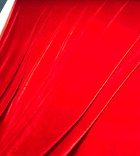Stretch velvet 60&quot; wide     Beautiful red color     Fabric sold by the yard