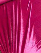 Strech velvet 60&quot; wide     Beautiful magenta color    Fabric sold by the yard