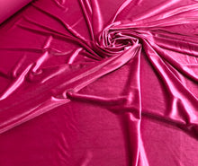 Strech velvet 60&quot; wide     Beautiful magenta color    Fabric sold by the yard