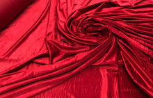 Stretch velvet 60&quot; wide     Beautiful bright red color    Fabric sold by the yard