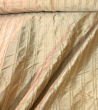 Silk shantung 52&quot; wide    Beautiful champagne gold double suare pintuck silk shantung fabric sold by the yard