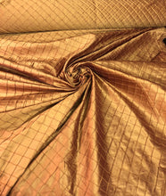 Silk dupion 52&quot; wide   Beautiful burnt orange diagonal pintick dupion fabric sold by the yard
