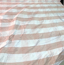 100% silk shantung plad 54&quot; wide      Beautiful ivory & pink color   Fabric sold by the yard