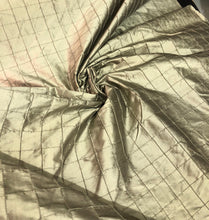 Silk dupion 52&quot; wide   Beautiful tan gold color square pintuck dupion fabric sold by the yard