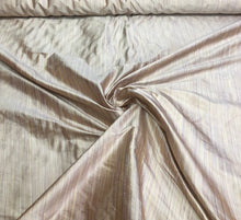 Silk shantung 54&quot; wide    Beautiful bridal pink pintripe silk shantung fabric sold by the yard