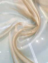 Metallic  tissue organza gold color  100% Silk Organza 45&quot; wide fabric sold by the yard. Usable for Apparel and interior designing.