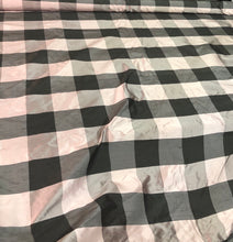 100% silk shantung plaids   Beautiful dusty rose pink & brown color     Fabric sold by the yard