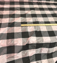 100% silk shantung plaids   Beautiful dusty rose pink & brown color     Fabric sold by the yard