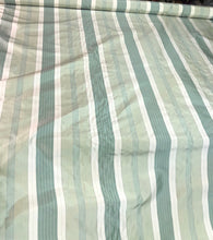 Silk taffeta stripe 54&quot; wide     Beautiful pastel greens stripe     Fabric sold by the yard